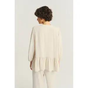Bluse mit dekorativem Volant unten Damen Greenpoint image-1