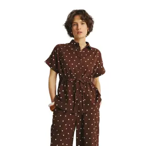 Bluse mit kontrastierenden Punkten Damen Greenpoint image-0