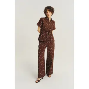 Bluse mit kontrastierenden Punkten Damen Greenpoint image-4