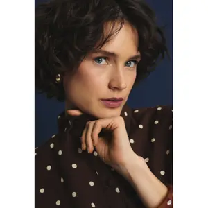 Bluse mit kontrastierenden Punkten Damen Greenpoint image-6