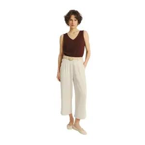 Wide Leg Trousers with a Belt Women's Greenpoint image-1