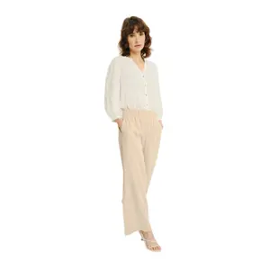 Women's Relaxed Fit Elastic Waist Trousers Greenpoint Regular March image-0