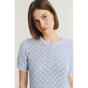 Women's short sleeve sweater Greenpoint Regular January image-3