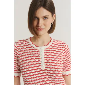 Women's short sleeve sweater Greenpoint Regular January image-3