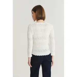Discreet Openwork Jumper Woman Greenpoint Regular March image-2
