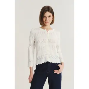 Discreet Openwork Jumper Woman Greenpoint Regular March image-0