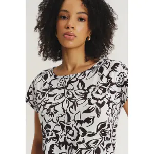 Women's printed T-shirt Greenpoint Regular January image-4