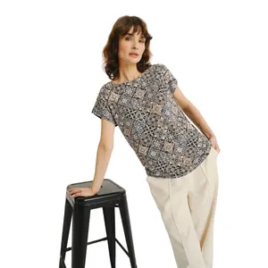 Women's Paisley Print T-Shirt Greenpoint Regular February image-0