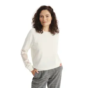 Felpa con ricami decorativi sulle maniche donna Greenpoint image-1