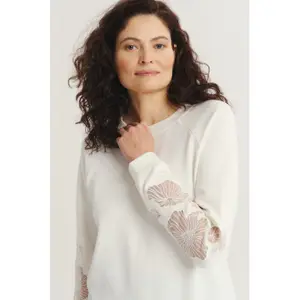 Felpa con ricami decorativi sulle maniche donna Greenpoint image-3