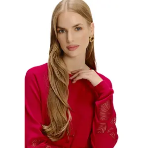 Felpa con ricami decorativi sulle maniche donna Greenpoint image-3