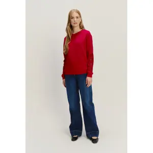 Felpa con ricami decorativi sulle maniche donna Greenpoint image-1