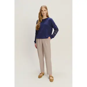 Felpa con ricami decorativi sulle maniche donna Greenpoint image-1