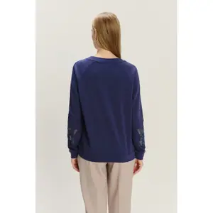 Felpa con ricami decorativi sulle maniche donna Greenpoint image-2