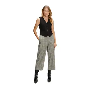 Pantaloni larghi a quadri donna Greenpoint image-1