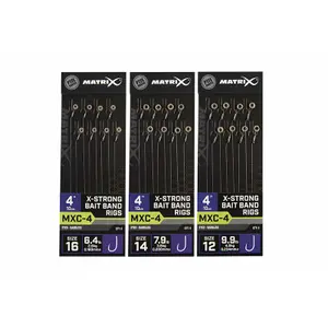 Líder sem Barbless Matrix MXC-4 X-strong Bait Band 10cm x8 image-0