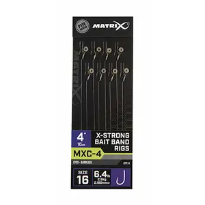 Líder sem Barbless Matrix MXC-4 X-strong Bait Band 10cm x8 image-1