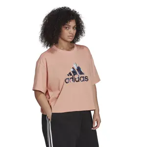 T-shirt large size woman adidas U4u Crop Logo image-2
