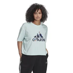 Camiseta talla grande mujer adidas U4u Crop Logo image-2