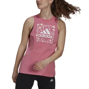 Camiseta de tirantes para mujer adidas Soft Floral Box Graphic image-4