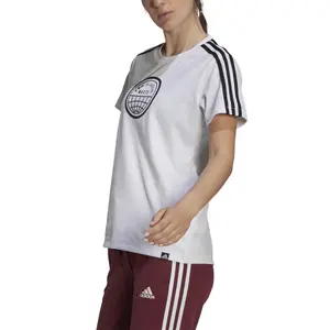 Camiseta de mujer adidas End Plastic Waste 3-Stripes Primeblue Graphic image-3