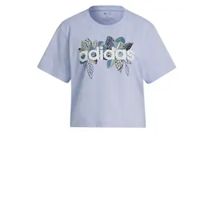 Camiseta de mujer adidas X Farrio Print Boyfriend Cropped Coton Logo image-0