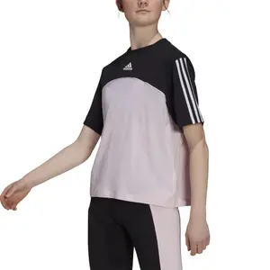 Camiseta de mujer adidas Essentials Colorblock 3-Stripes Boyfriend image-4