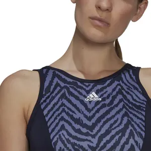 Camiseta de mujer adidas AEROREADY Designed to Move Zebra-Print image-6