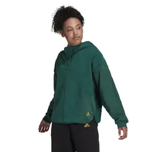 Women's hooded sweatshirt adidas Essentials Golden Logo Sherpa image-0