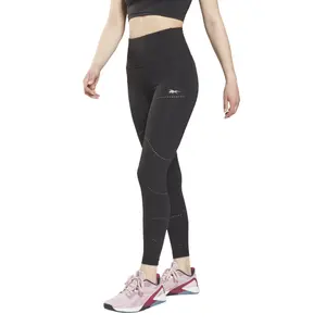 Leggings perforados de cintura alta para mujer Reebok Lux Perform image-1