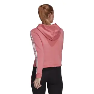 Felpa corta con cappuccio da donna adidas Essentials Logo Colorblock Fleece image-3