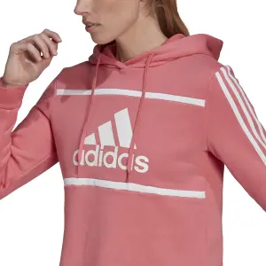 Felpa corta con cappuccio da donna adidas Essentials Logo Colorblock Fleece image-5