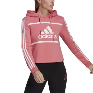 Felpa corta con cappuccio da donna adidas Essentials Logo Colorblock Fleece image-2