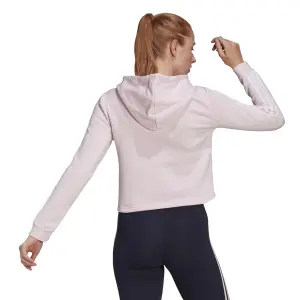 Felpa corta con cappuccio da donna adidas Essentials Logo Colorblock Fleece image-3