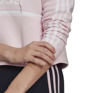 Felpa corta con cappuccio da donna adidas Essentials Logo Colorblock Fleece image-6