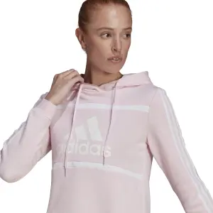 Felpa corta con cappuccio da donna adidas Essentials Logo Colorblock Fleece image-5