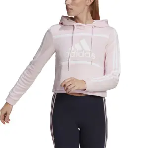 Felpa corta con cappuccio da donna adidas Essentials Logo Colorblock Fleece image-2