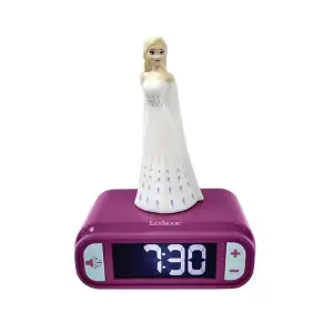 Snow Queen elsa 3d design nightlight alarm clock with sound effects Lexibook image-0