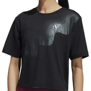 Camiseta crop top de mujer adidas Holiday Graphic image-6