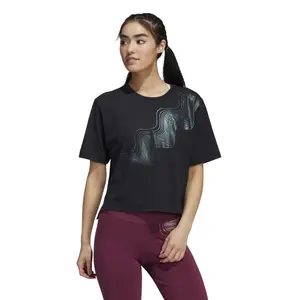 Camiseta crop top de mujer adidas Holiday Graphic image-2