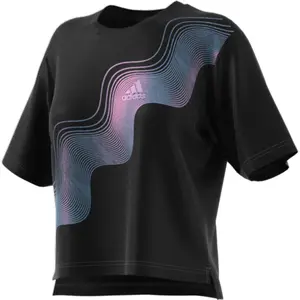 Camiseta crop top de mujer adidas Holiday Graphic image-3