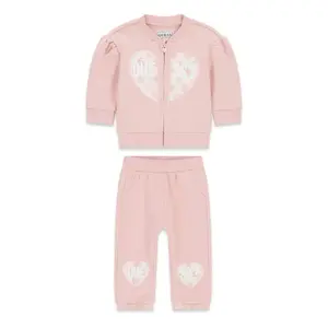Baby girl zip-up top and trousers set Guess image-0