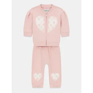 Baby girl zip-up top and trousers set Guess image-3