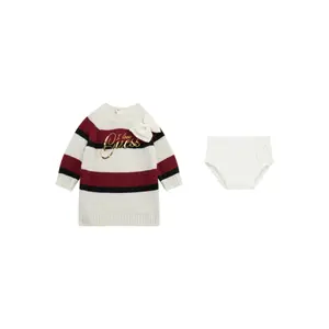 Ensemble robe pull manches longues et culotte bébé fille Guess image-3