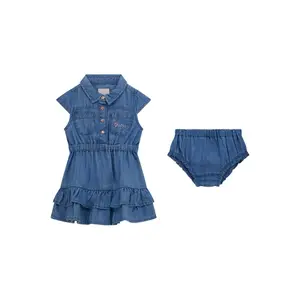 Shirt dress and knickers set for baby girl Guess image-0