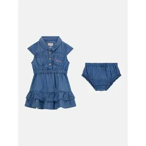 Shirt dress and knickers set for baby girl Guess image-1