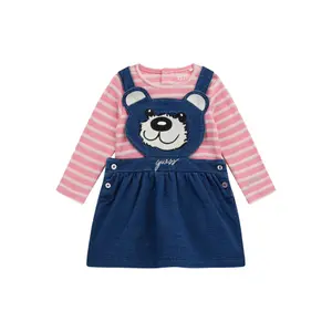 Ensemble body manches longues et jupe bébé fille Guess image-3