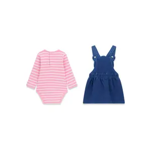 Ensemble body manches longues et jupe bébé fille Guess image-4