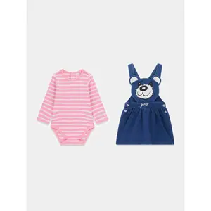 Ensemble body manches longues et jupe bébé fille Guess image-5