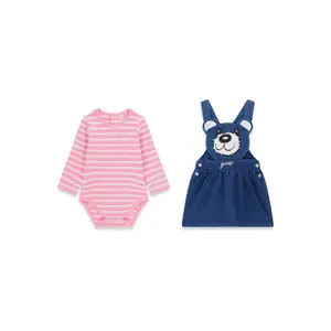 Ensemble body manches longues et jupe bébé fille Guess image-6